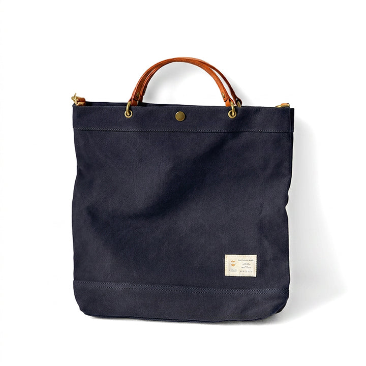 Canvas Tote Bag Leather Handle Vintage Large Shoulder Bag Crossbody