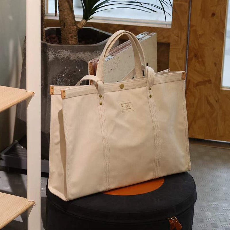 Large Canvas Tote Bag Heavy Duty Oversized Shoulder Bag Work Travel