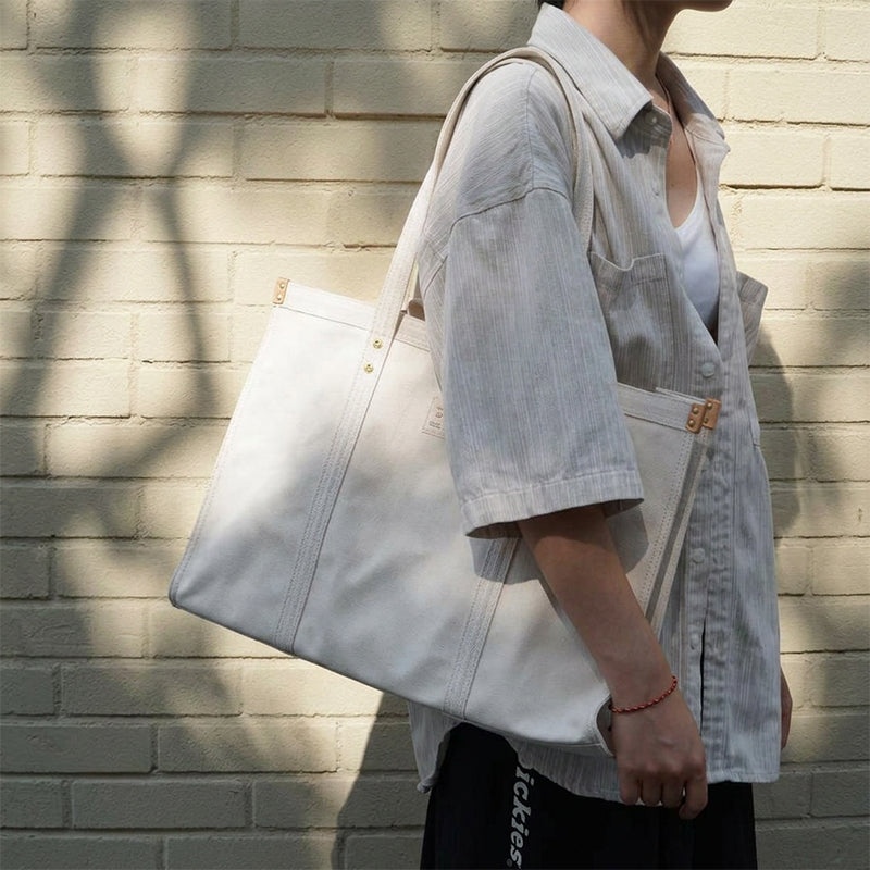 Large Canvas Tote Bag Heavy Duty Oversized Shoulder Bag Work Travel