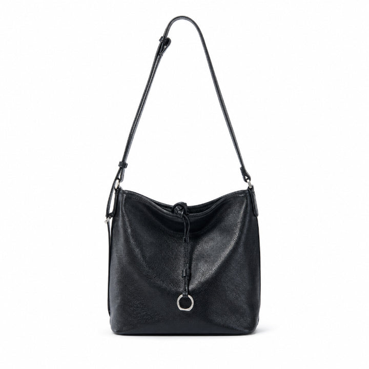 Vegetable Tanned Leather Hobo Bag with Adjustable Strap