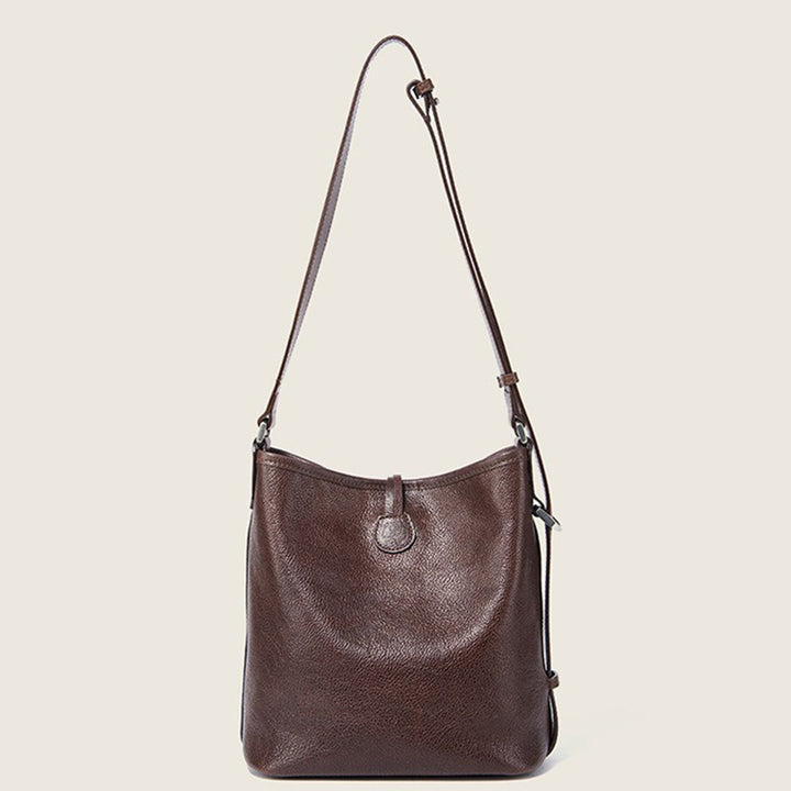 Vegetable Tanned Leather Hobo Bag with Adjustable Strap