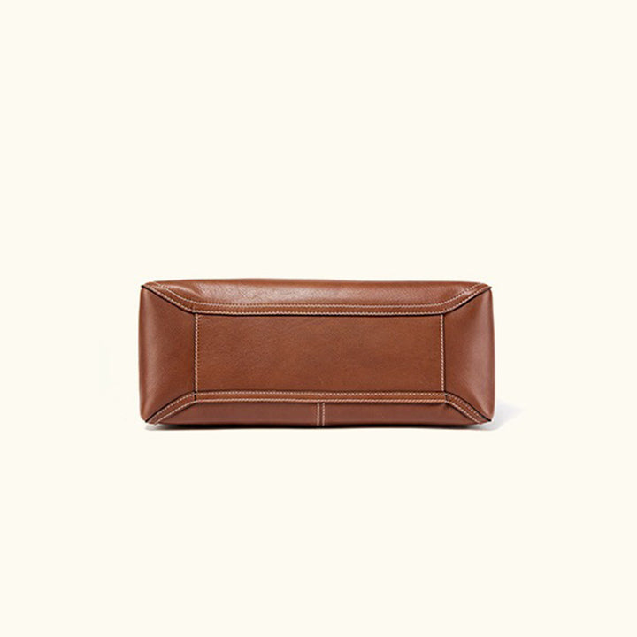 Vegetable Tanned Leather Convertible Backpack with Vintage Flap Design