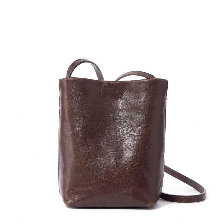 Small Leather Crossbody Bag with Minimalist Design and Adjustable Strap