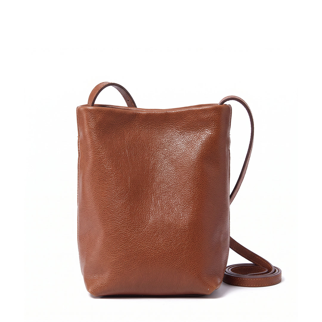Small Leather Crossbody Bag with Minimalist Design and Adjustable Strap