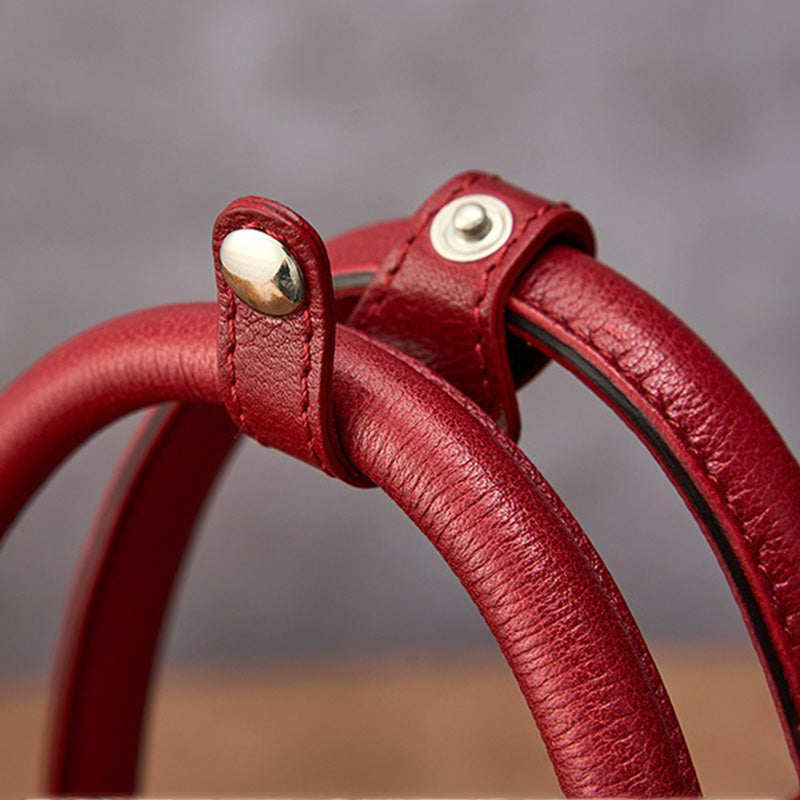 East-West Vegetable Tanned Leather Shoulder Bag with Zipper