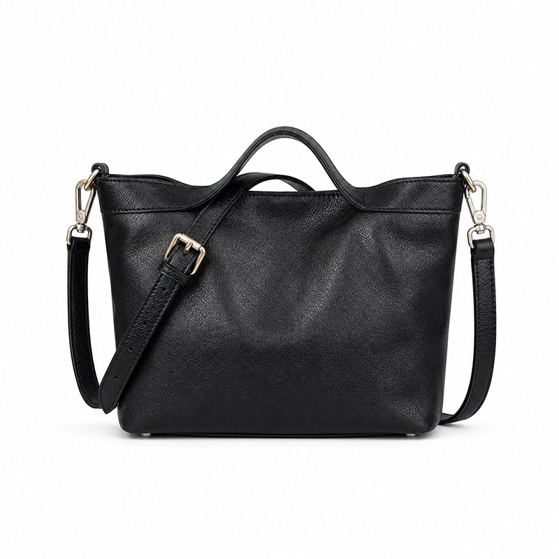Dwarves Top Handle Tote with Zip Divider in Vegetable-Tanned Leather