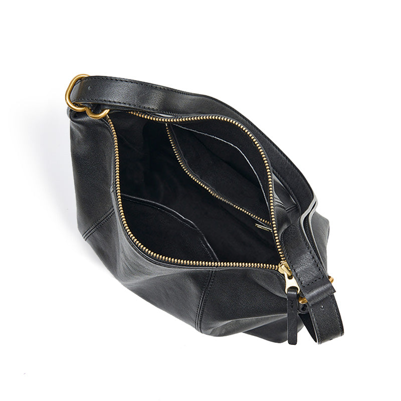 Vegetable Tanned Leather Backpack Purse Convertible Slouchy Shoulder Bag for Women