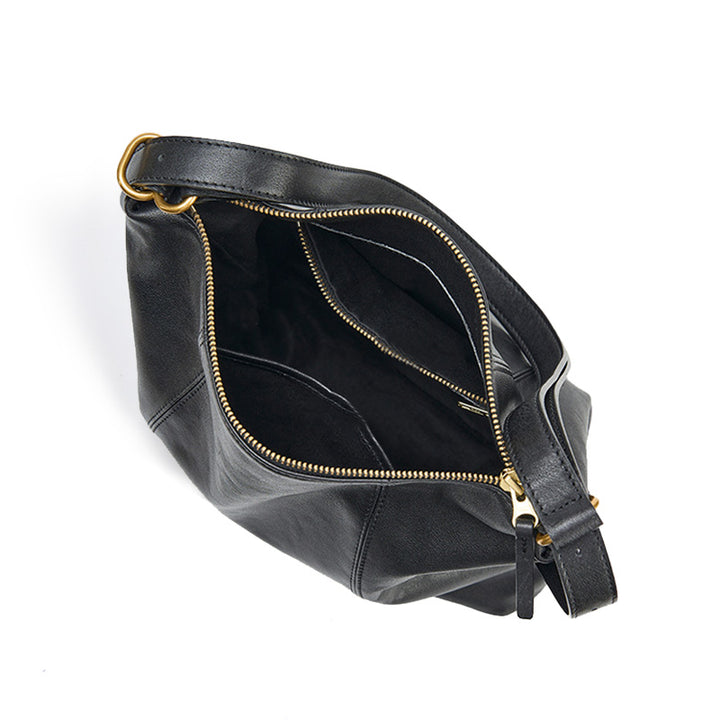 Vegetable Tanned Leather Backpack Purse Convertible Slouchy Shoulder Bag for Women