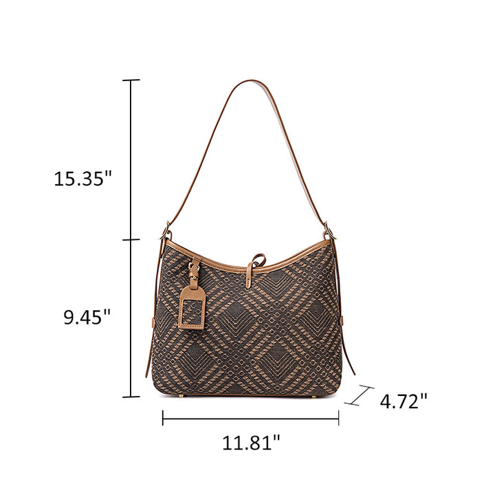 Mulberry Silk Hobo Bag Chinese Xiangyunsha Leather Shoulder Crossbody Bag for Women