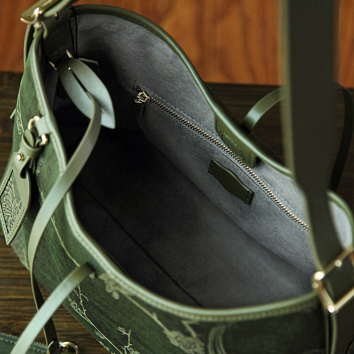 Mulberry Silk Hobo Bag Chinese Xiangyunsha Leather Shoulder Crossbody Bag for Women
