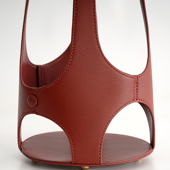 Xiangyunsha Silk Drawstring Bucket Bag Mulberry Silk &amp; Leather Handbag for Women