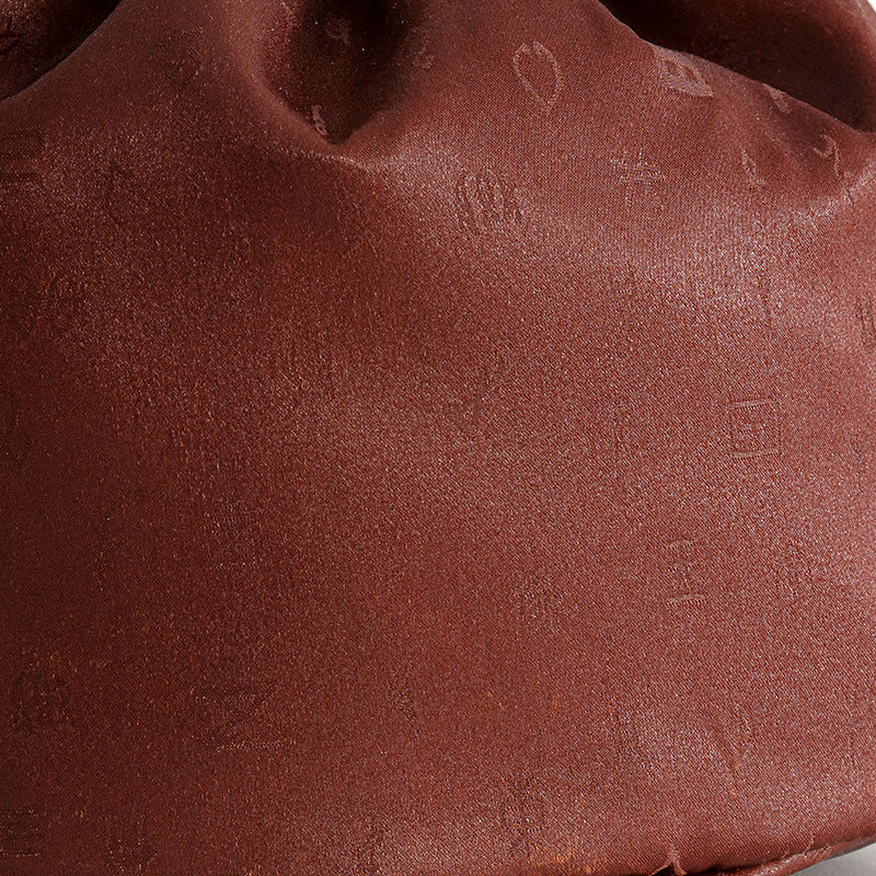 Xiangyunsha Silk Drawstring Bucket Bag Mulberry Silk &amp; Leather Handbag for Women