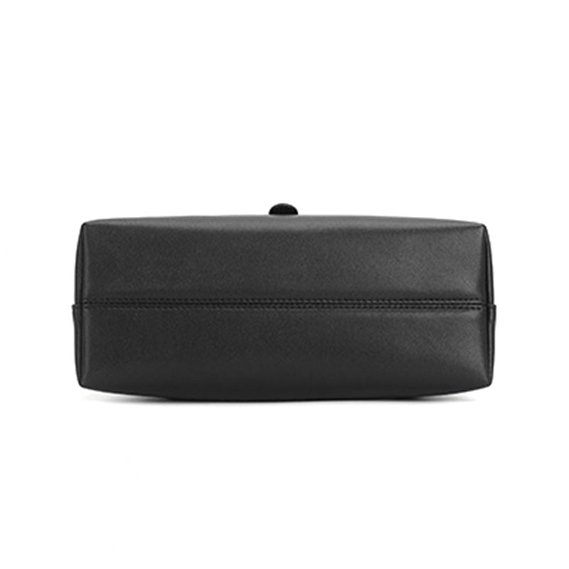 Butterfly Underarm Bag Black Leather &amp; Song Brocade Silk Shell Inlay Detail