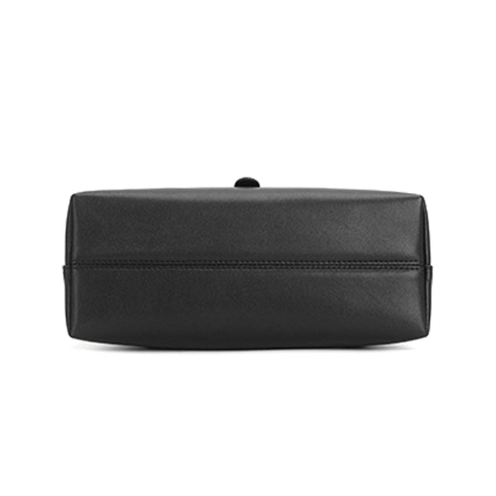 Butterfly Underarm Bag Black Leather &amp; Song Brocade Silk Shell Inlay Detail