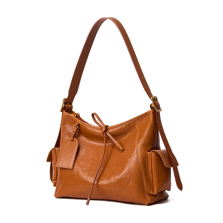 Top Grain Leather Hobo Bag Large Slouchy Tote for Work &amp; Travel