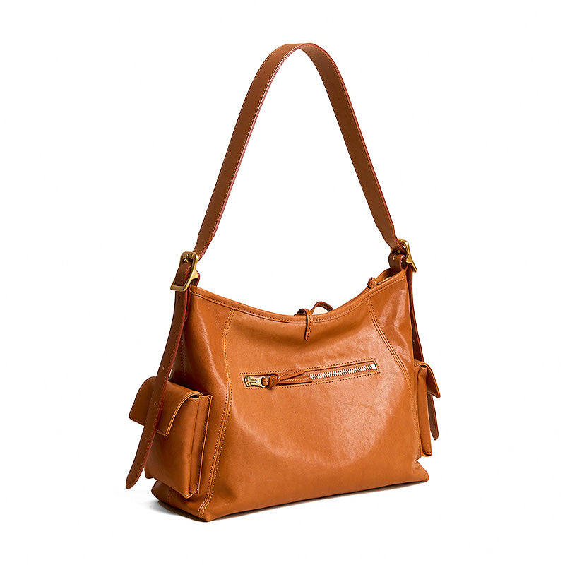 Top Grain Leather Hobo Bag Large Slouchy Tote for Work &amp; Travel