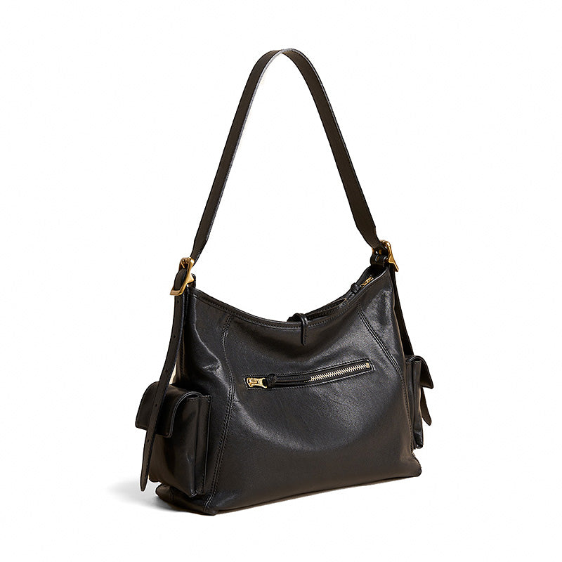 Top Grain Leather Hobo Bag Large Slouchy Tote for Work &amp; Travel