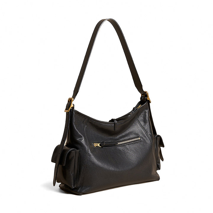Top Grain Leather Hobo Bag Large Slouchy Tote for Work &amp; Travel
