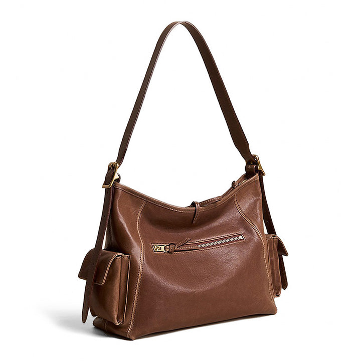 Top Grain Leather Hobo Bag Large Slouchy Tote for Work &amp; Travel
