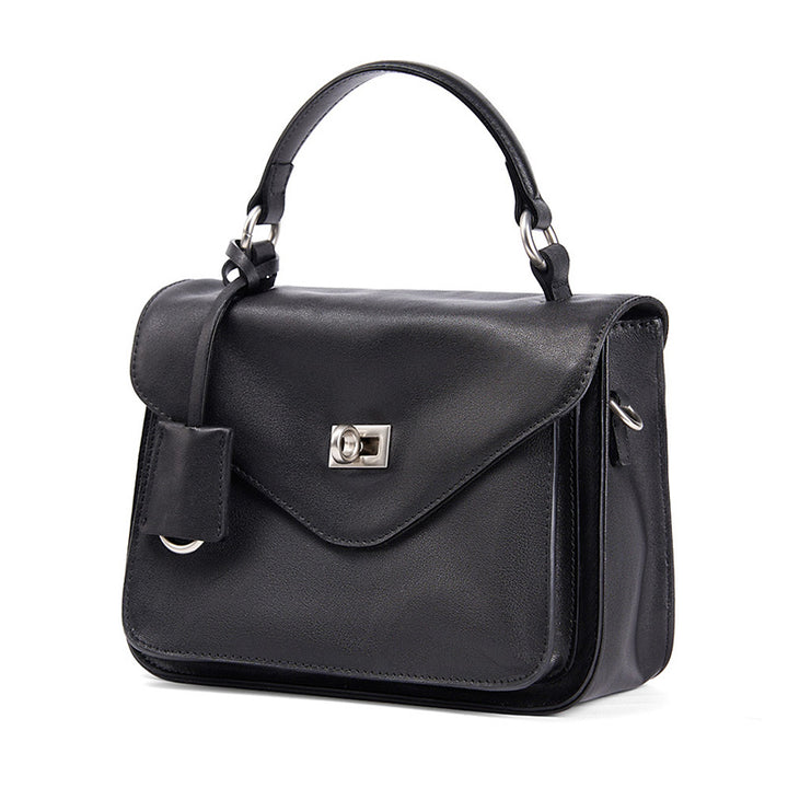 Vintage Leather Satchel Bag Vegetable Tanned &amp; Gold-Plated Hardware 3 Colors