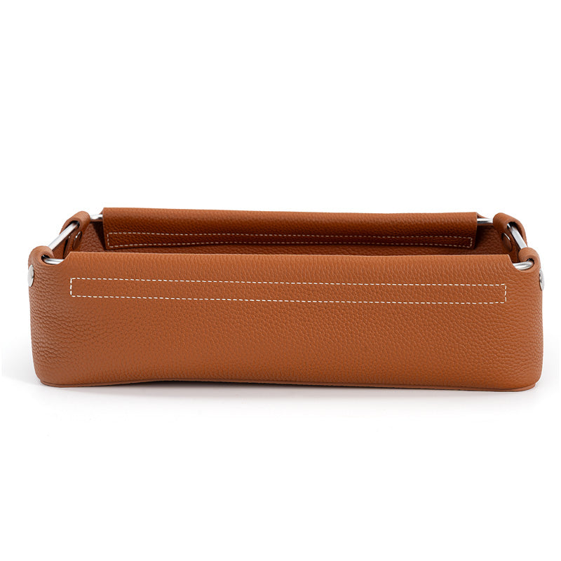 Leather Valet Tray Top Grain Cowhide Catchall Tray for Keys, Jewelry &amp; Desk Essentials
