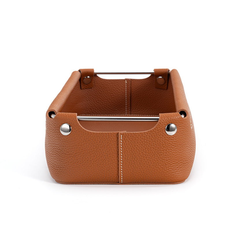 Leather Valet Tray Top Grain Cowhide Catchall Tray for Keys, Jewelry &amp; Desk Essentials