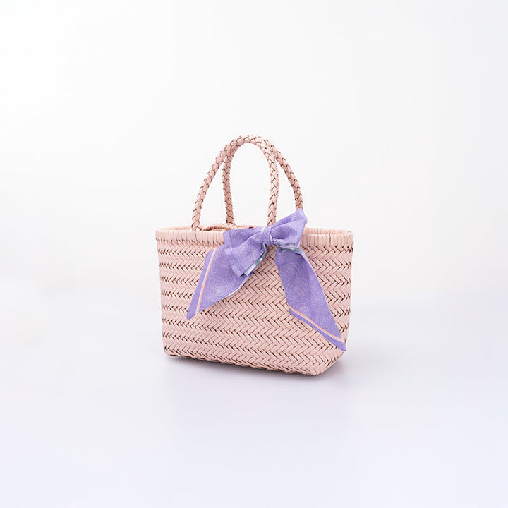 Woven Leather Basket Bag for Women Handmade Cowhide Crossbody Shoulder Handbag