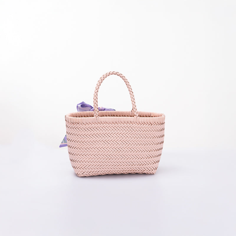 Woven Leather Basket Bag for Women Handmade Cowhide Crossbody Shoulder Handbag