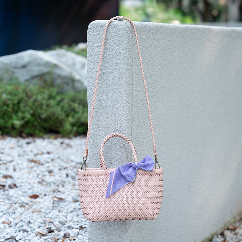 Woven Leather Basket Bag for Women Handmade Cowhide Crossbody Shoulder Handbag