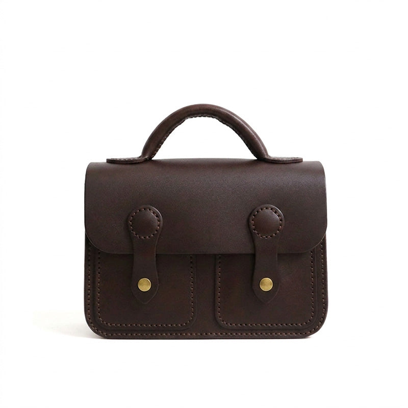 Leather Satchel Crossbody Bag Top Grain Cowhide Shoulder bag with Top Handle