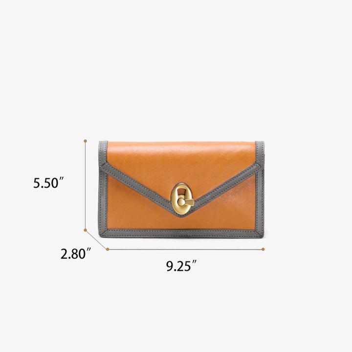 Petit sac carré rétro pour femme en cuir de vachette tanné végétal