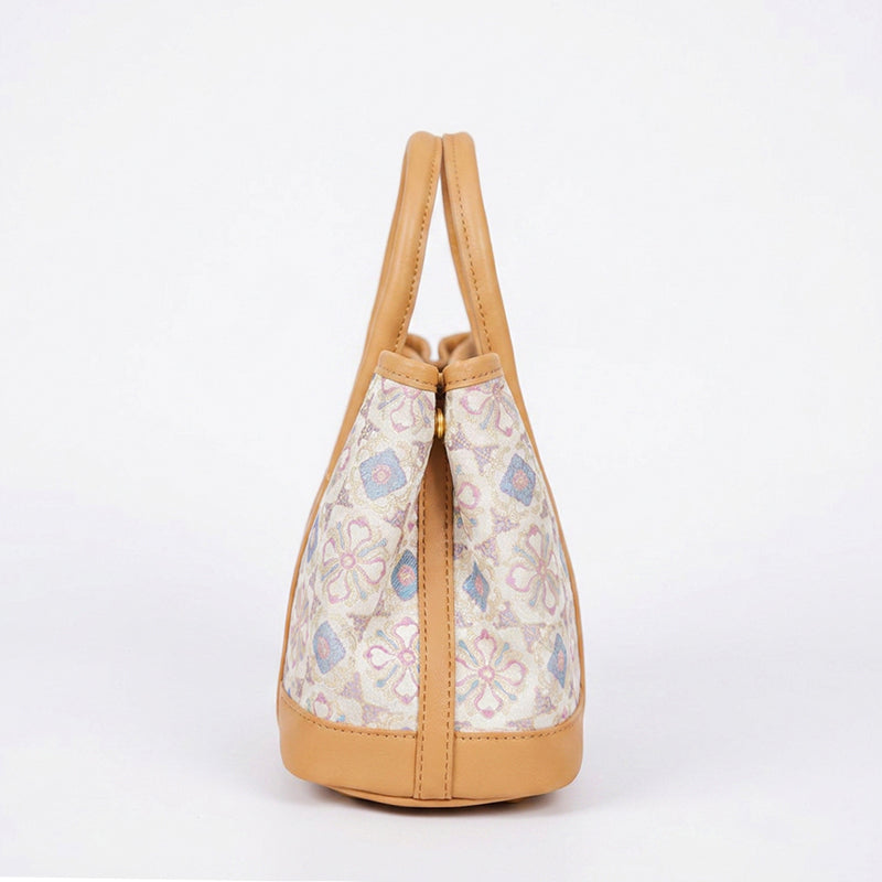 Heritage Xiangyunsha Silk Tote Bag Women Vintage Jacquard Luxury Handbag