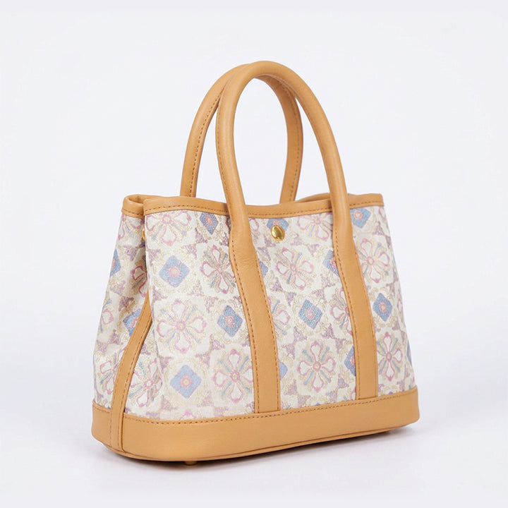 Heritage Xiangyunsha Silk Tote Bag Women Vintage Jacquard Luxury Handbag