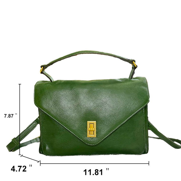 Sac bandoulière femme grande capacité en cuir tanné végétal tendance