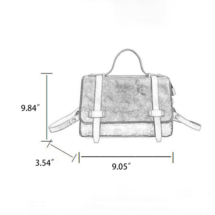 Sac messager littéraire pour femme, en cuir tanné végétal vintage fait main