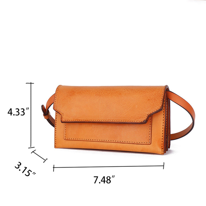 Sac bandoulière vintage en cuir de vachette, petit sac carré
