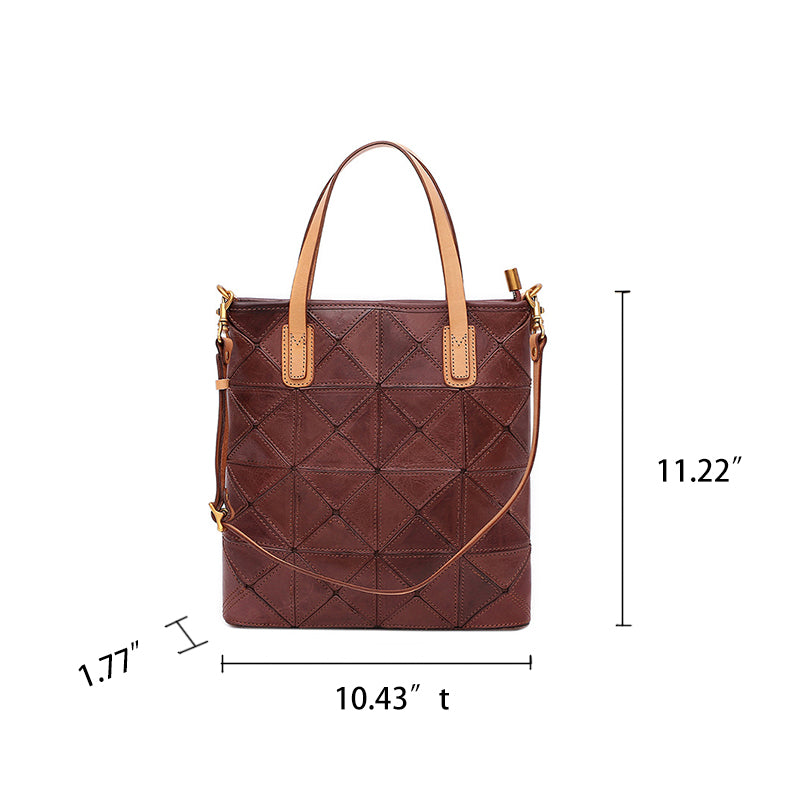 Sac cabas vintage multifonctionnel en cuir de vachette pour femme | Sac bandoulière