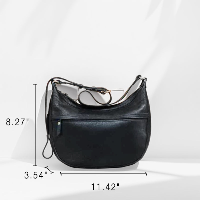 Vegetable Tanned Leather Hobo Bag for Women Crescent Shoulder Bag Slouchy Crossbody