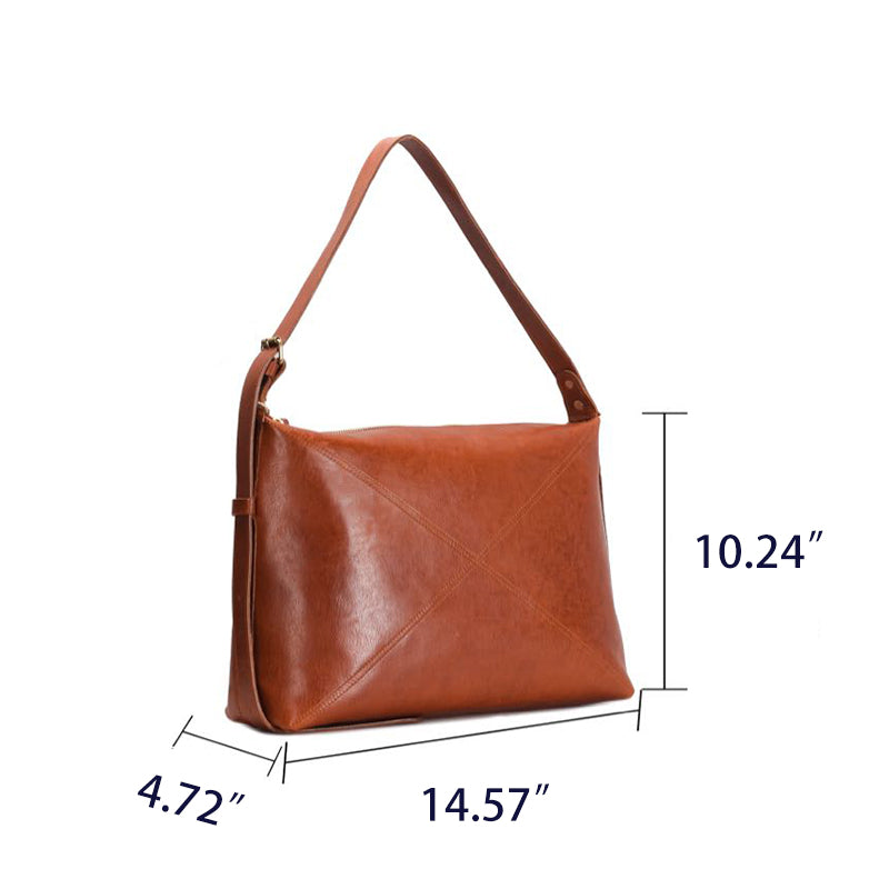 Sacoche bandoulière vintage en cuir tanné végétal pour femme