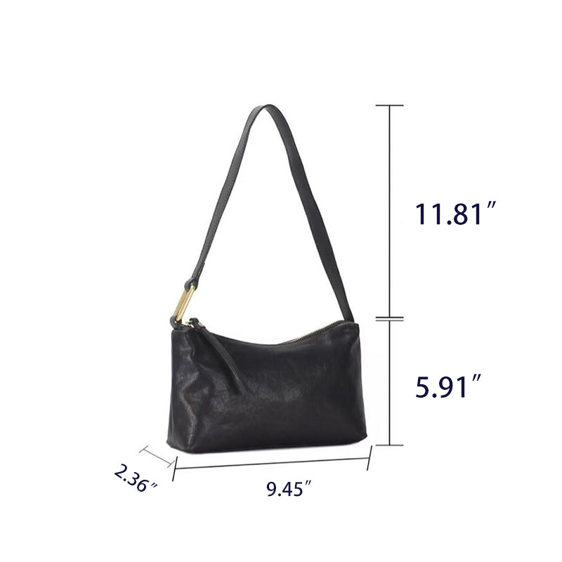Sac bandoulière femme style rétro en cuir tanné végétal