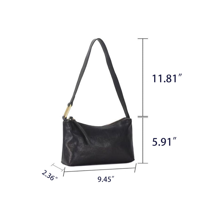 Sac bandoulière femme style rétro en cuir tanné végétal