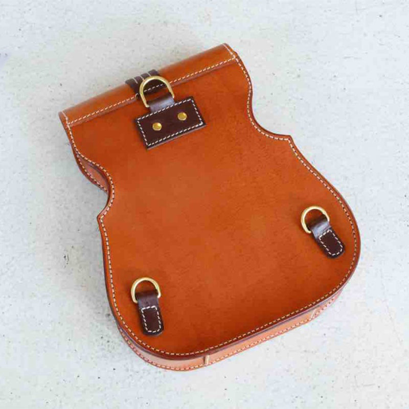 Violin Shaped Leather Backpack for Women Vegetable Tanned Convertible Crossbody Bag