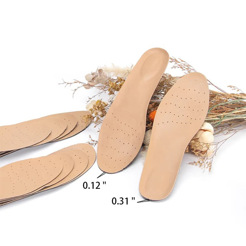 Sheepskin Insoles Women Perforated Breathable Shock Absorbing Odor Proof