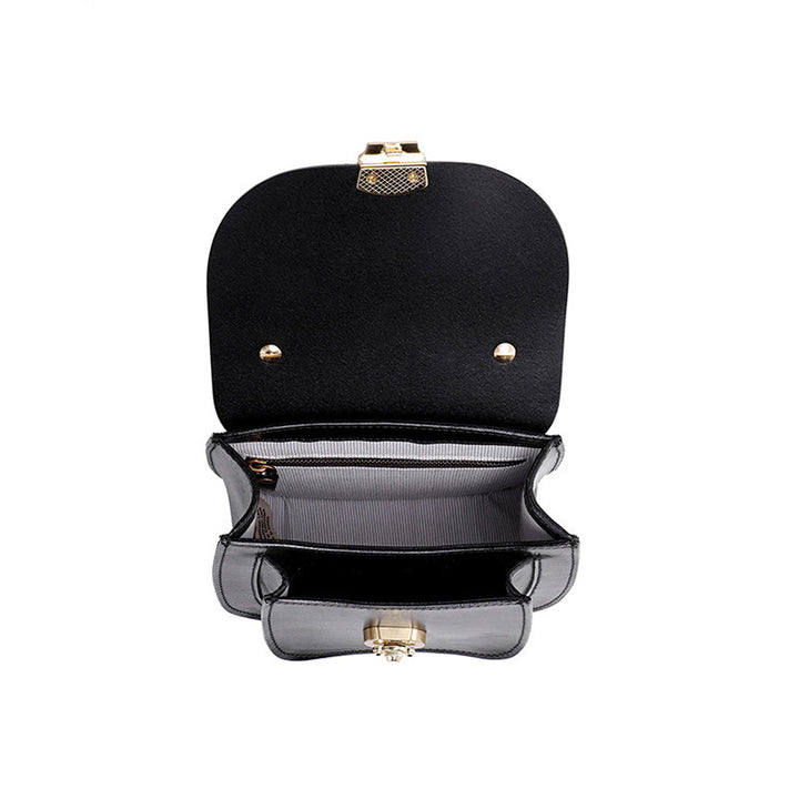 Handmade Full-Grain Leather Crossbody &amp; Top Handle Bag Classic Everyday Satchel in Black/Dark Brown