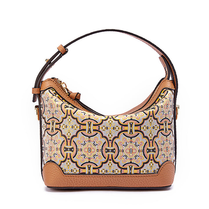 Song Brocade leather handbag with Dingsheng eternal victory motif