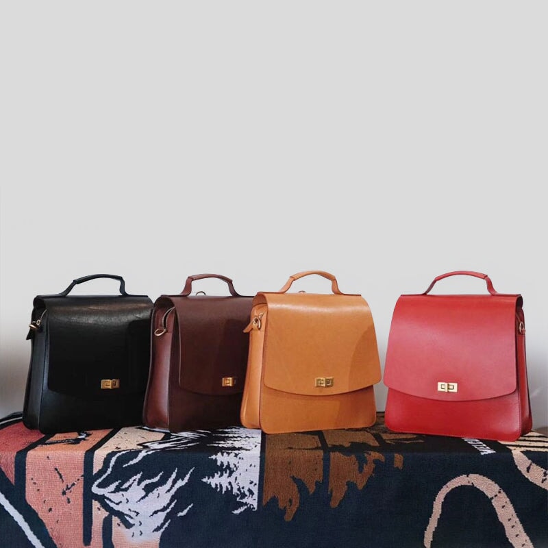 Vegetable tanned leather backpack heavy duty college rucksack