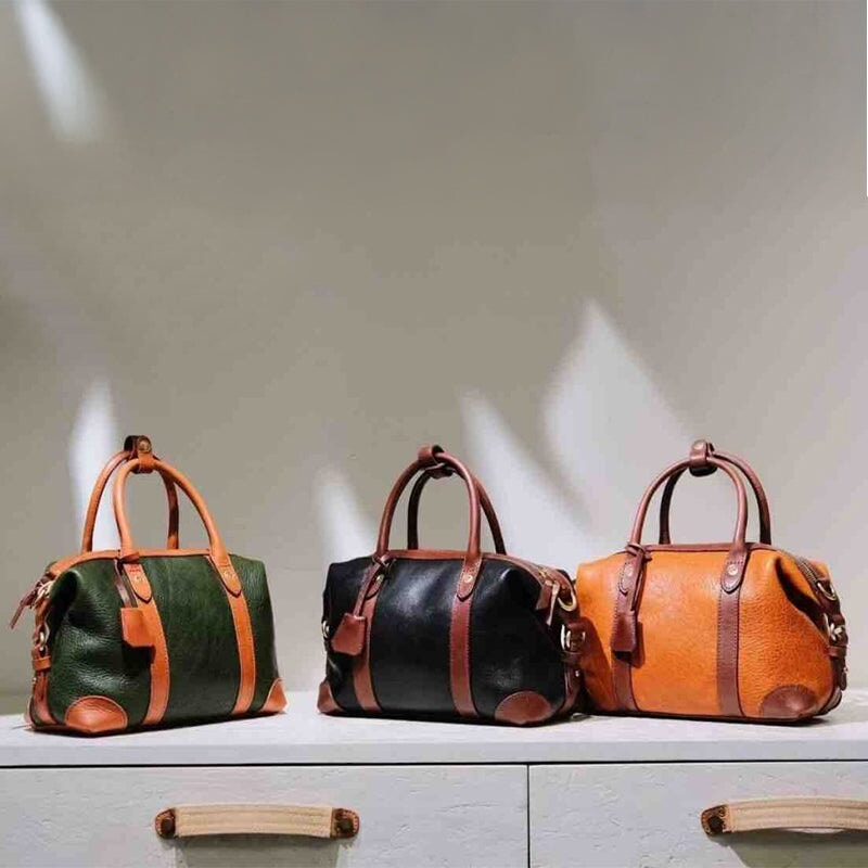 バッグ REHARE hand made leather Boston bag Boston Bag & Barrel Bag | Handcrafted Leather Cylinder Bags